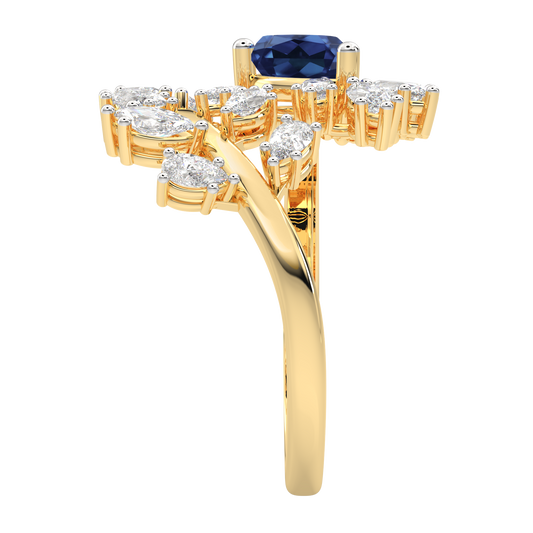 Yellow Gold-Aurora Vintage-Inspired Lab-Grown Diamond Cocktail Ring_view=SIDE