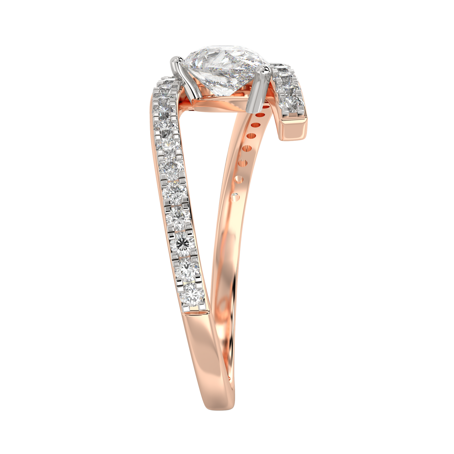 Pink Gold-Stardust Lab-Grown Diamond Cocktail Ring_view=SIDE