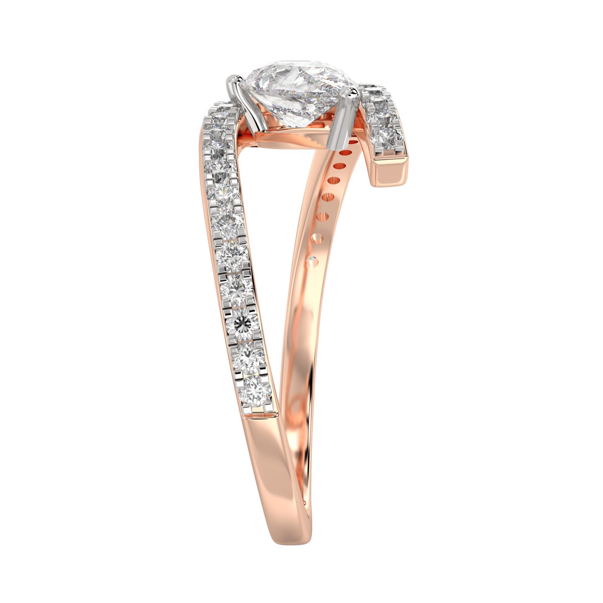 Pink Gold-Stardust Lab-Grown Diamond Cocktail Ring_view=SIDE