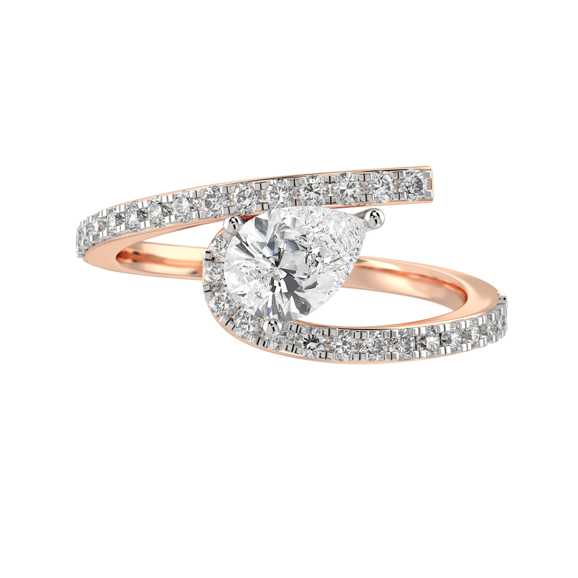 Pink Gold-Stardust Lab-Grown Diamond Cocktail Ring_view=TOP