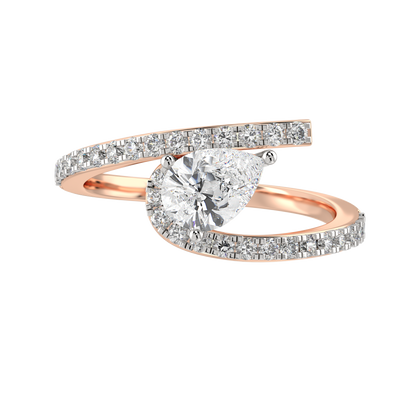 Pink Gold-Stardust Lab-Grown Diamond Cocktail Ring_view=TOP