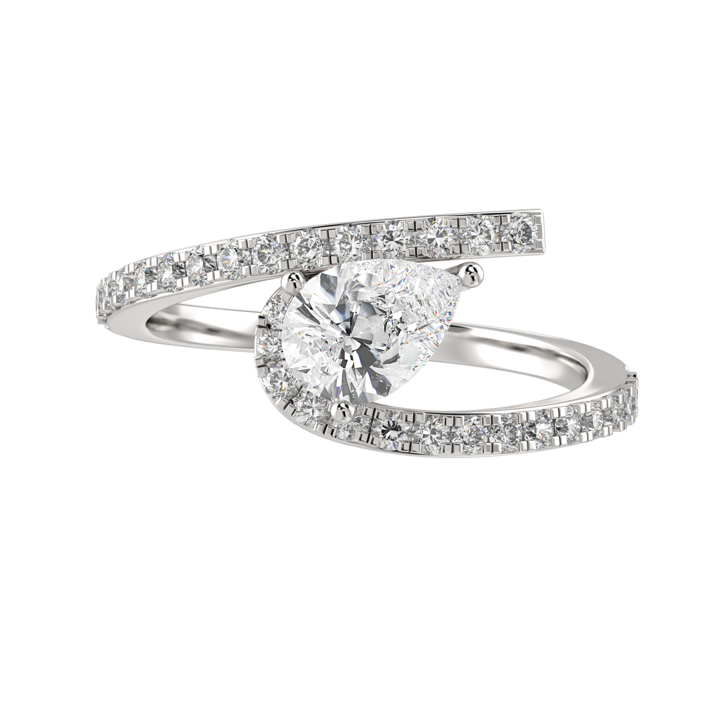 White Gold-Stardust Lab-Grown Diamond Cocktail Ring_view=TOP