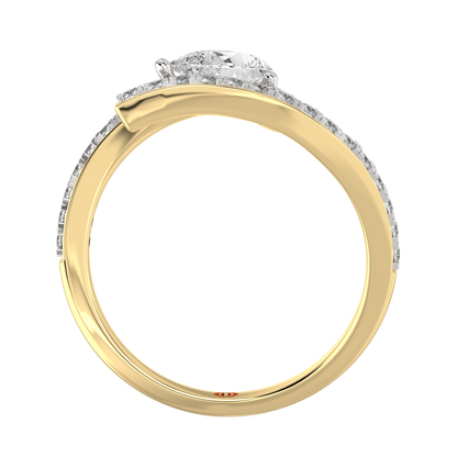 Yellow Gold-Stardust Lab-Grown Diamond Cocktail Ring_view=FRONT