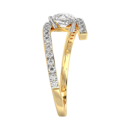 Yellow Gold-Stardust Lab-Grown Diamond Cocktail Ring_view=SIDE