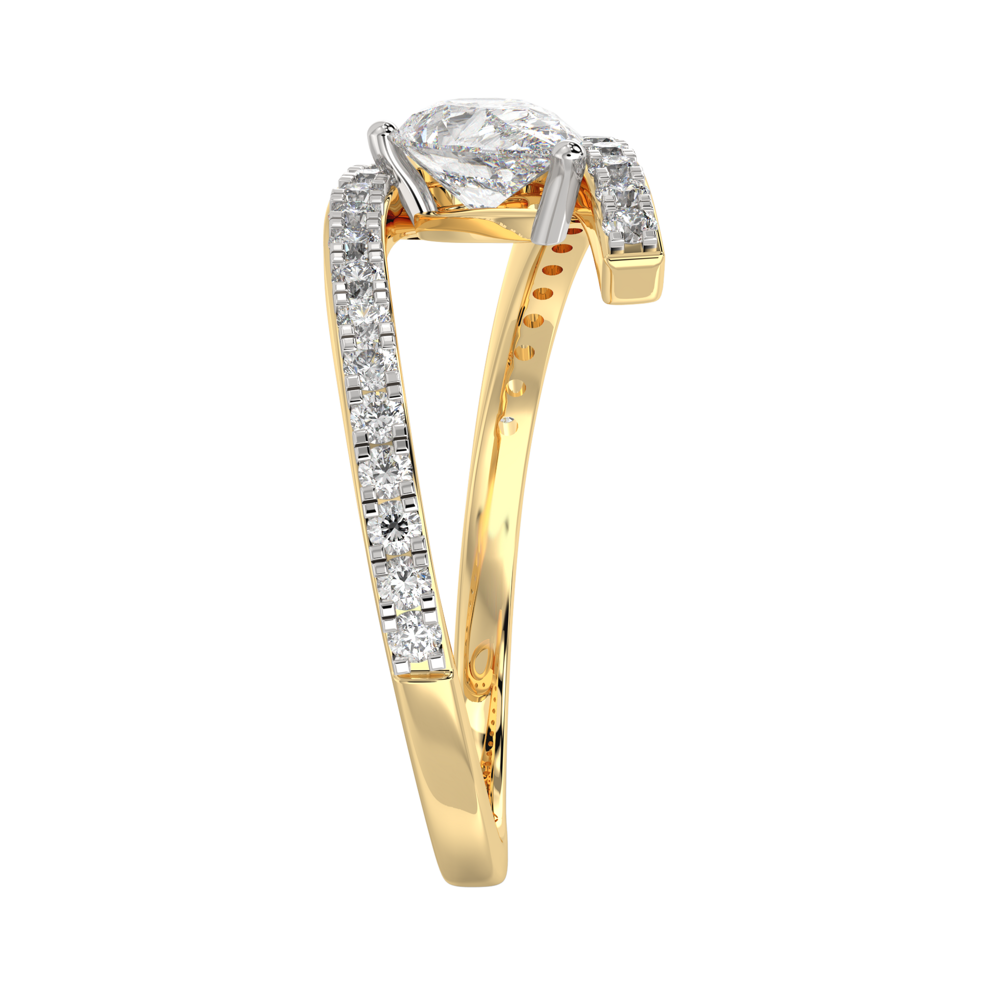 Yellow Gold-Stardust Lab-Grown Diamond Cocktail Ring_view=SIDE