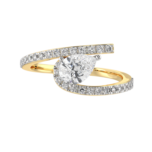 Yellow Gold-Stardust Lab-Grown Diamond Cocktail Ring_view=TOP