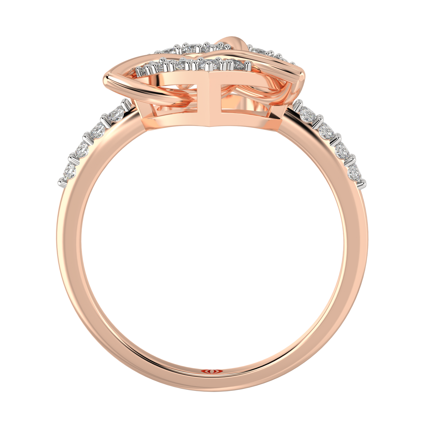 Pink Gold-Foundation Delicate Rings Lab-Grown Diamond Ring_view=FRONT
