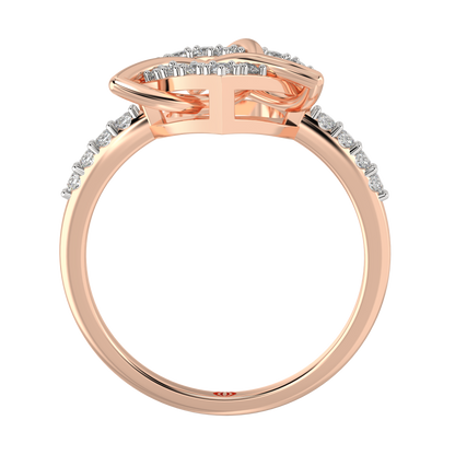 Pink Gold-Foundation Delicate Rings Lab-Grown Diamond Ring_view=FRONT
