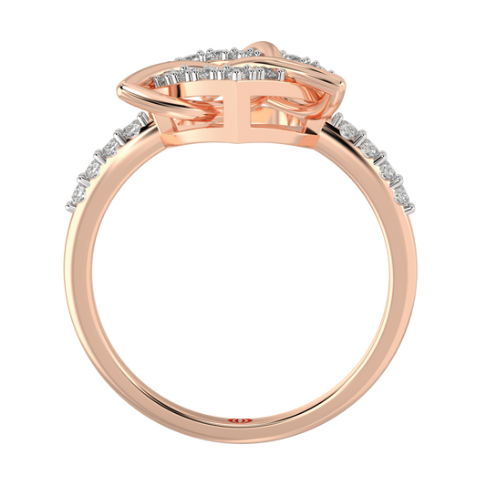 Pink Gold-Foundation Delicate Rings Lab-Grown Diamond Ring_view=FRONT