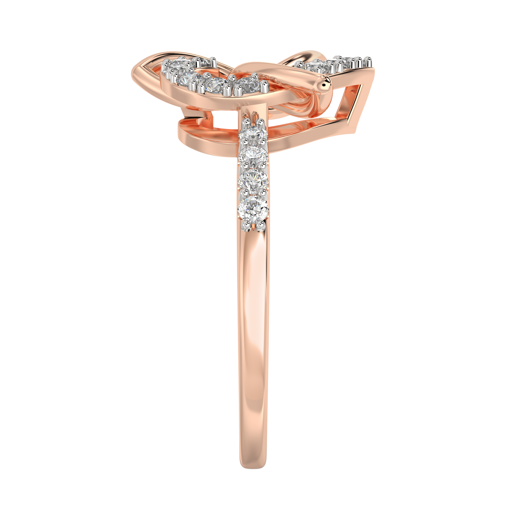 Pink Gold-Foundation Delicate Rings Lab-Grown Diamond Ring_view=SIDE