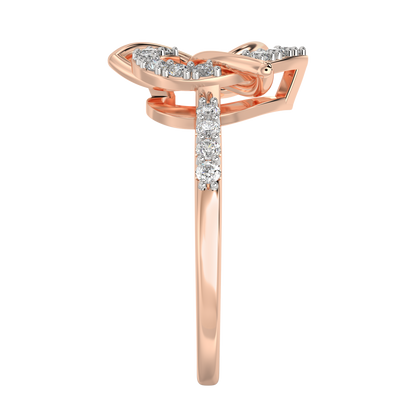 Pink Gold-Foundation Delicate Rings Lab-Grown Diamond Ring_view=SIDE