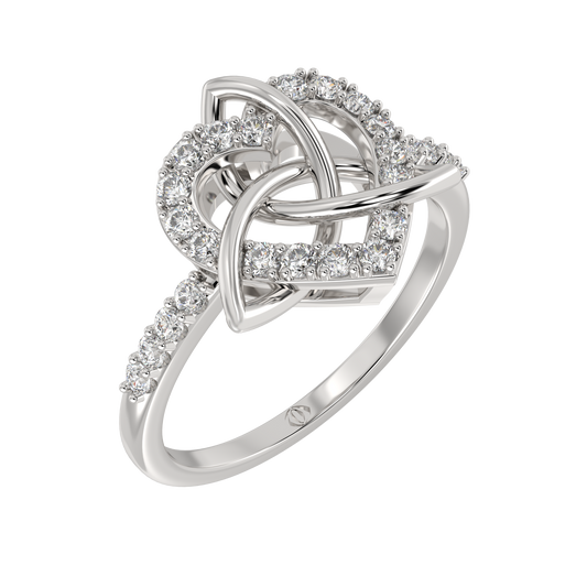 White Gold-Foundation Delicate Rings Lab-Grown Diamond Ring_view=3DV