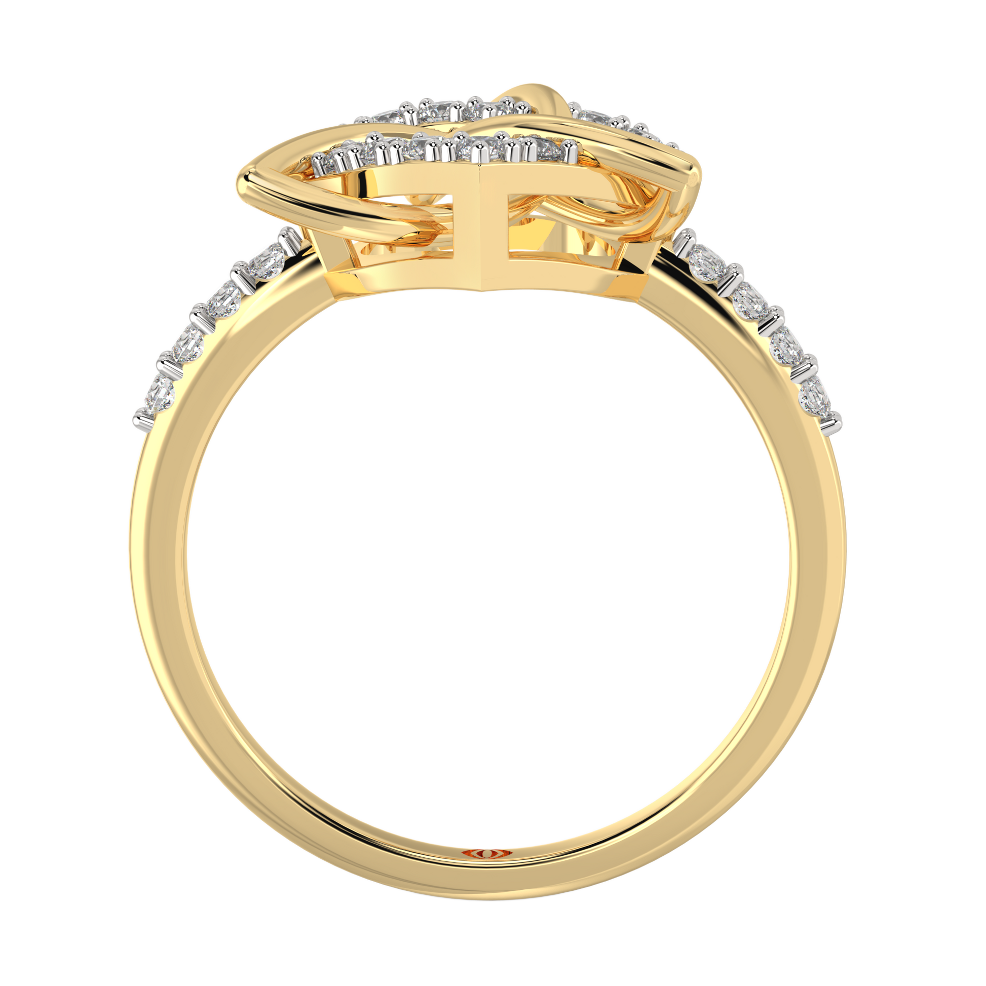 Yellow Gold-Foundation Delicate Rings Lab-Grown Diamond Ring_view=FRONT