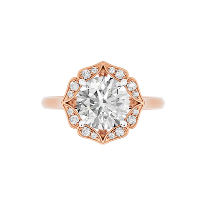 Pink Gold-Orion Lab-Grown Diamond Engagement Ring_view=TOP