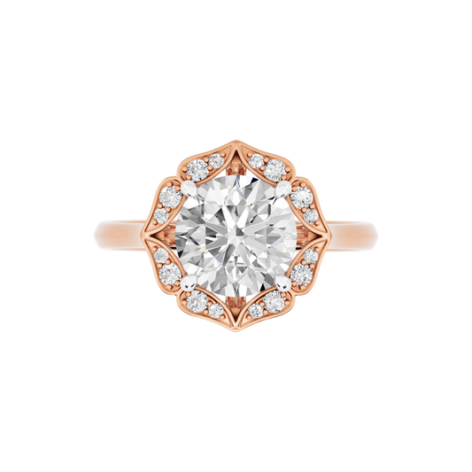 Pink Gold-Orion Lab-Grown Diamond Engagement Ring_view=TOP