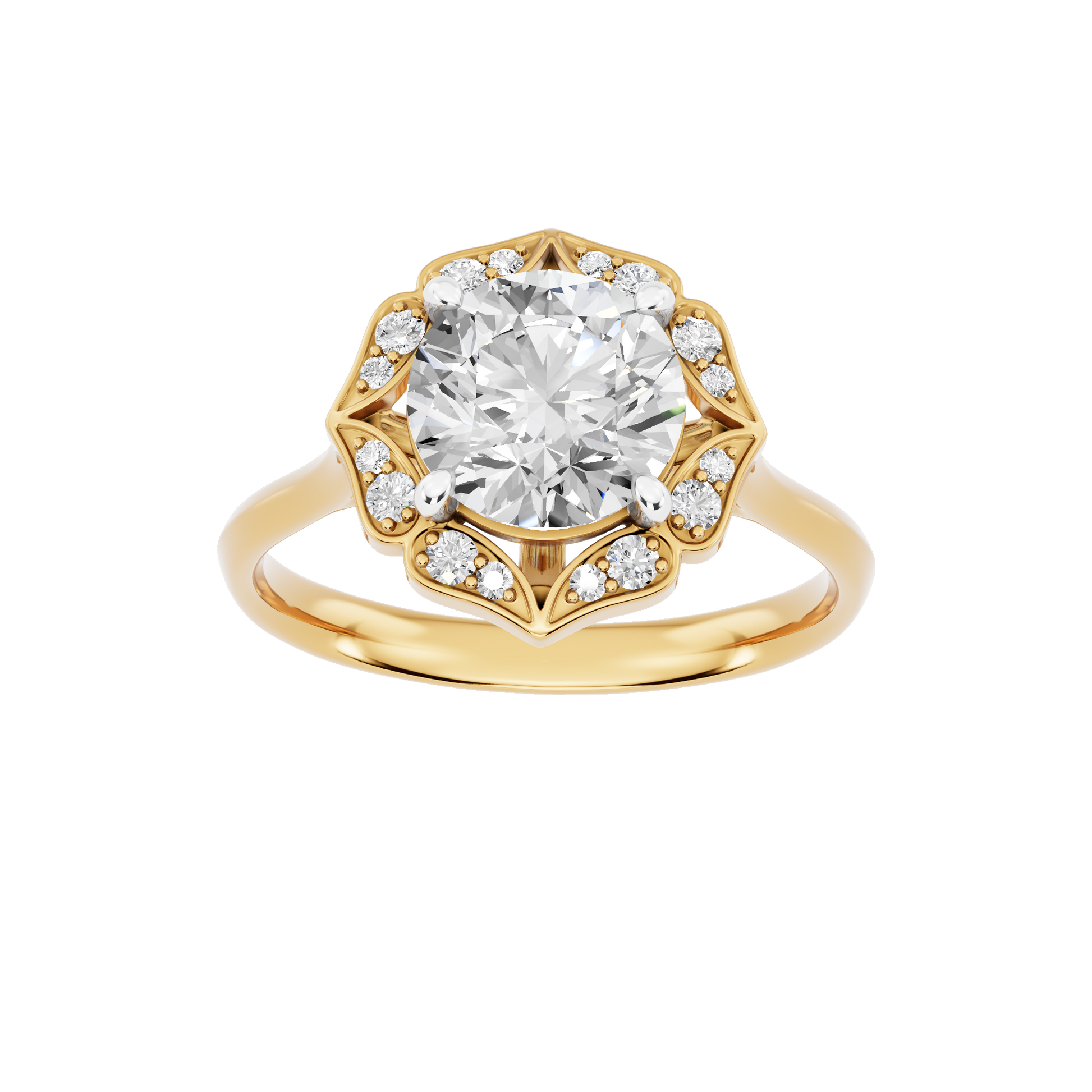 Yellow Gold-Orion Lab-Grown Diamond Engagement Ring_view=3DH