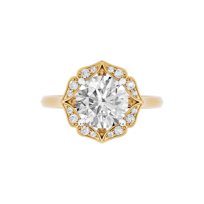 Yellow Gold-Orion Lab-Grown Diamond Engagement Ring_view=TOP