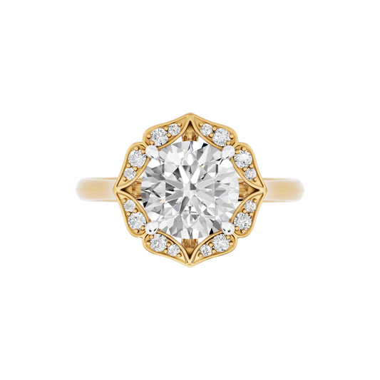 Yellow Gold-Orion Lab-Grown Diamond Engagement Ring_view=TOP