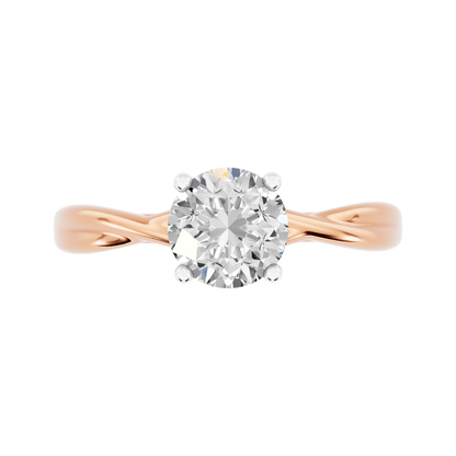 Pink Gold-Quasar Lab-Grown Diamond Engagement Ring_view=TOP