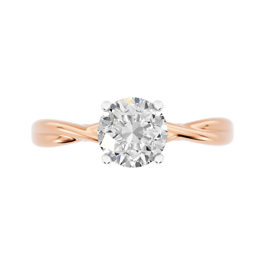 Pink Gold-Quasar Lab-Grown Diamond Engagement Ring_view=TOP