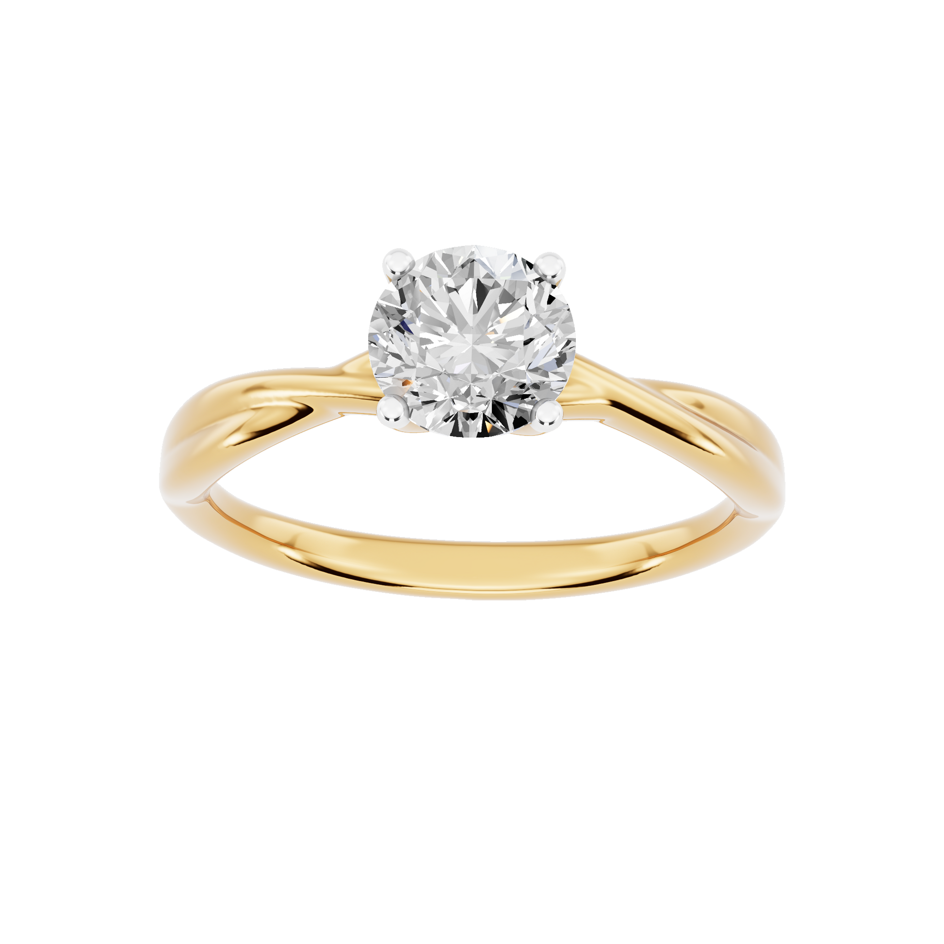 Yellow Gold-Quasar Lab-Grown Diamond Engagement Ring_view=3DH