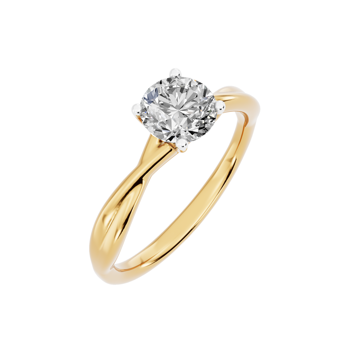 Yellow Gold-Quasar Lab-Grown Diamond Engagement Ring_view=3DV