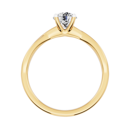 Yellow Gold-Quasar Lab-Grown Diamond Engagement Ring_view=FRONT