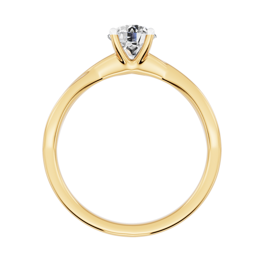 Yellow Gold-Quasar Lab-Grown Diamond Engagement Ring_view=FRONT