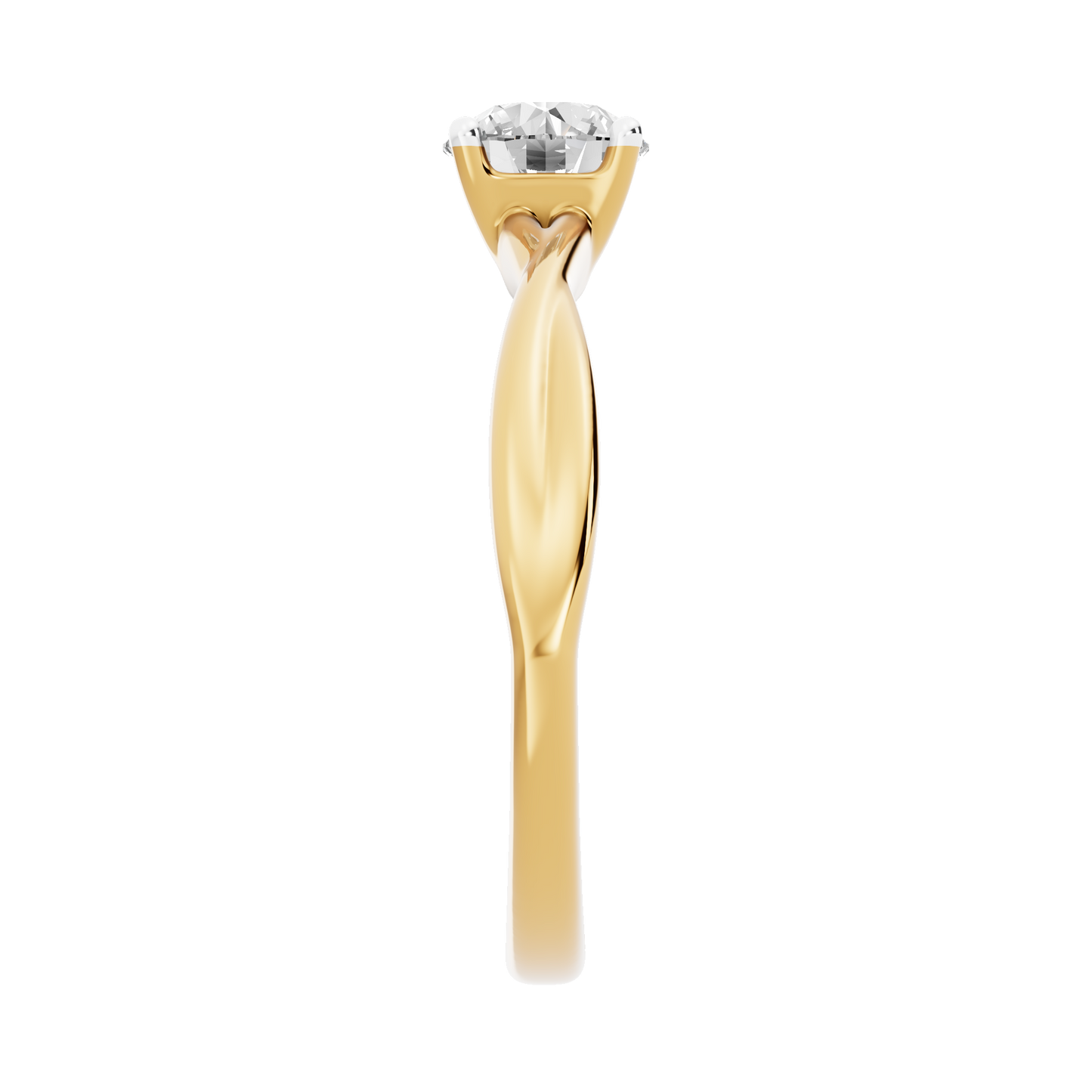 Yellow Gold-Quasar Lab-Grown Diamond Engagement Ring_view=SIDE