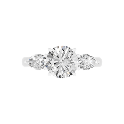 White Gold-Sirius Lab-Grown Diamond Engagement Ring_view=TOP