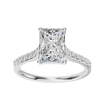 White Gold-Phoenix Lab Diamond  Ring 1.75ct Radiant Cut Center_view=3DH
