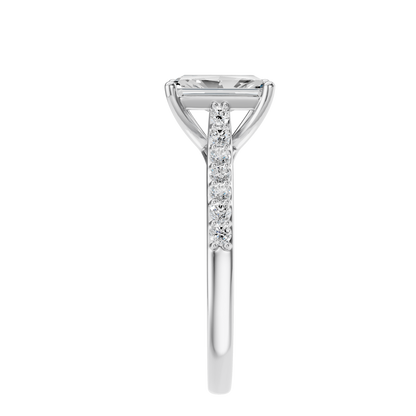 White Gold-Phoenix Lab Diamond  Ring 1.75ct Radiant Cut Center_view=SIDE