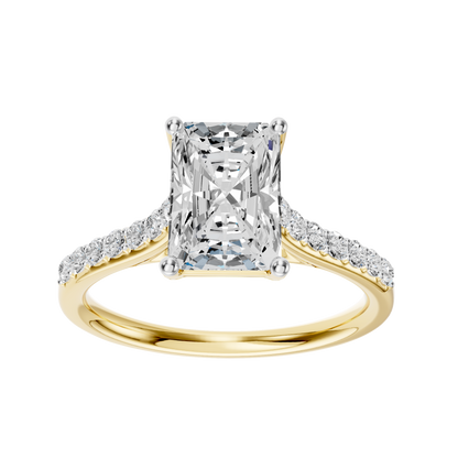 Yellow Gold-Phoenix Lab Diamond  Ring 1.75ct Radiant Cut Center_view=3DH