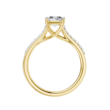 Yellow Gold-Phoenix Lab Diamond  Ring 1.75ct Radiant Cut Center_view=FRONT