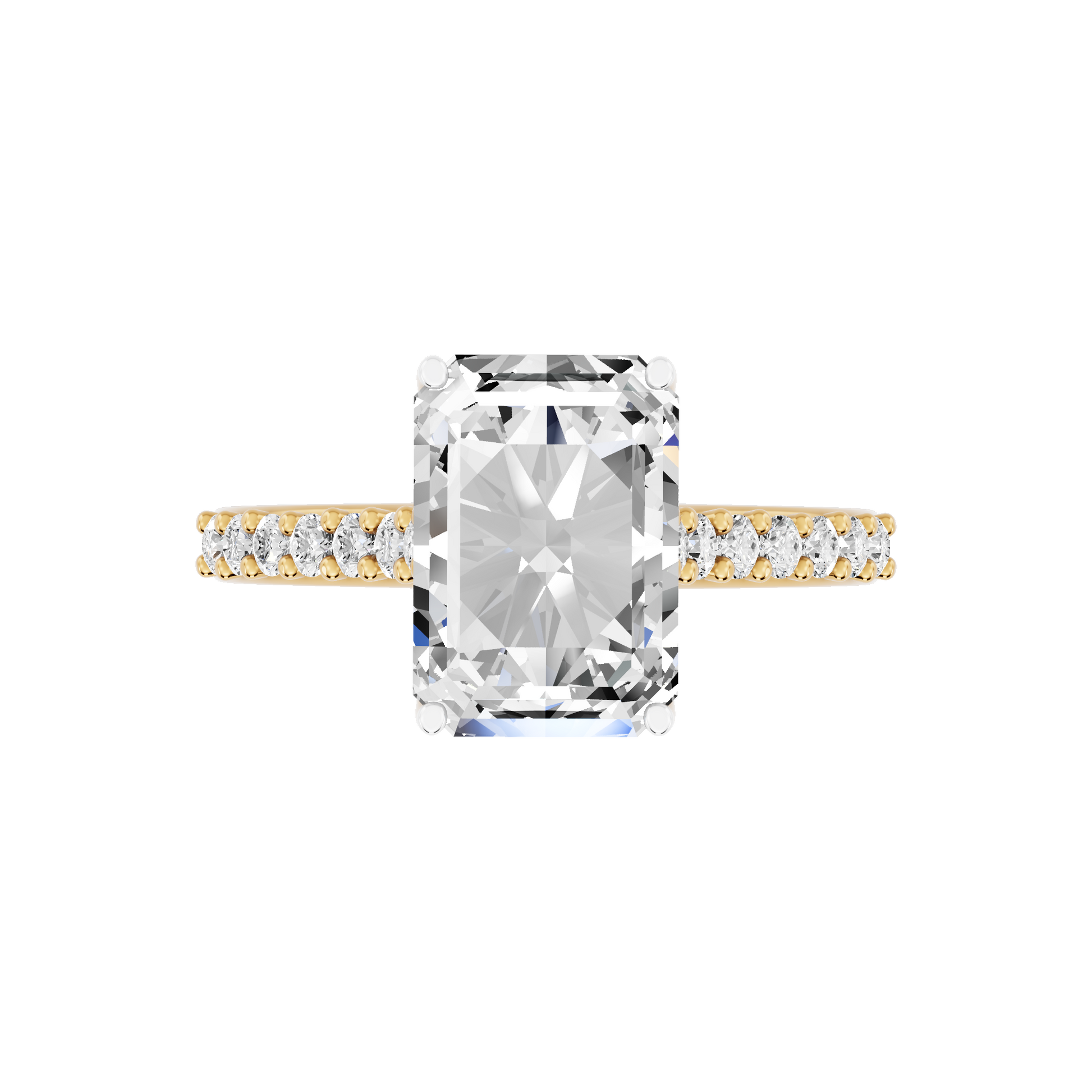Yellow Gold-Phoenix Statement Solitaires Lab-Grown Diamond Engagement Ring_view=TOP