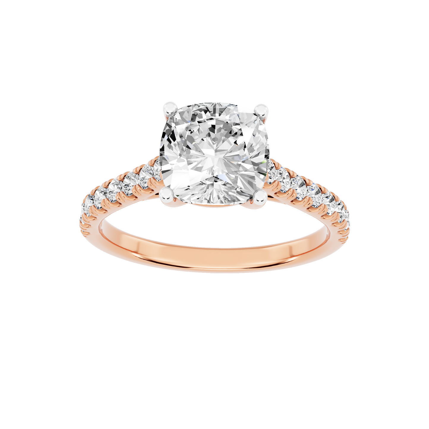 Pink Gold-Supernova Statement Solitaires Lab-Grown Diamond Engagement Ring_view=3DH