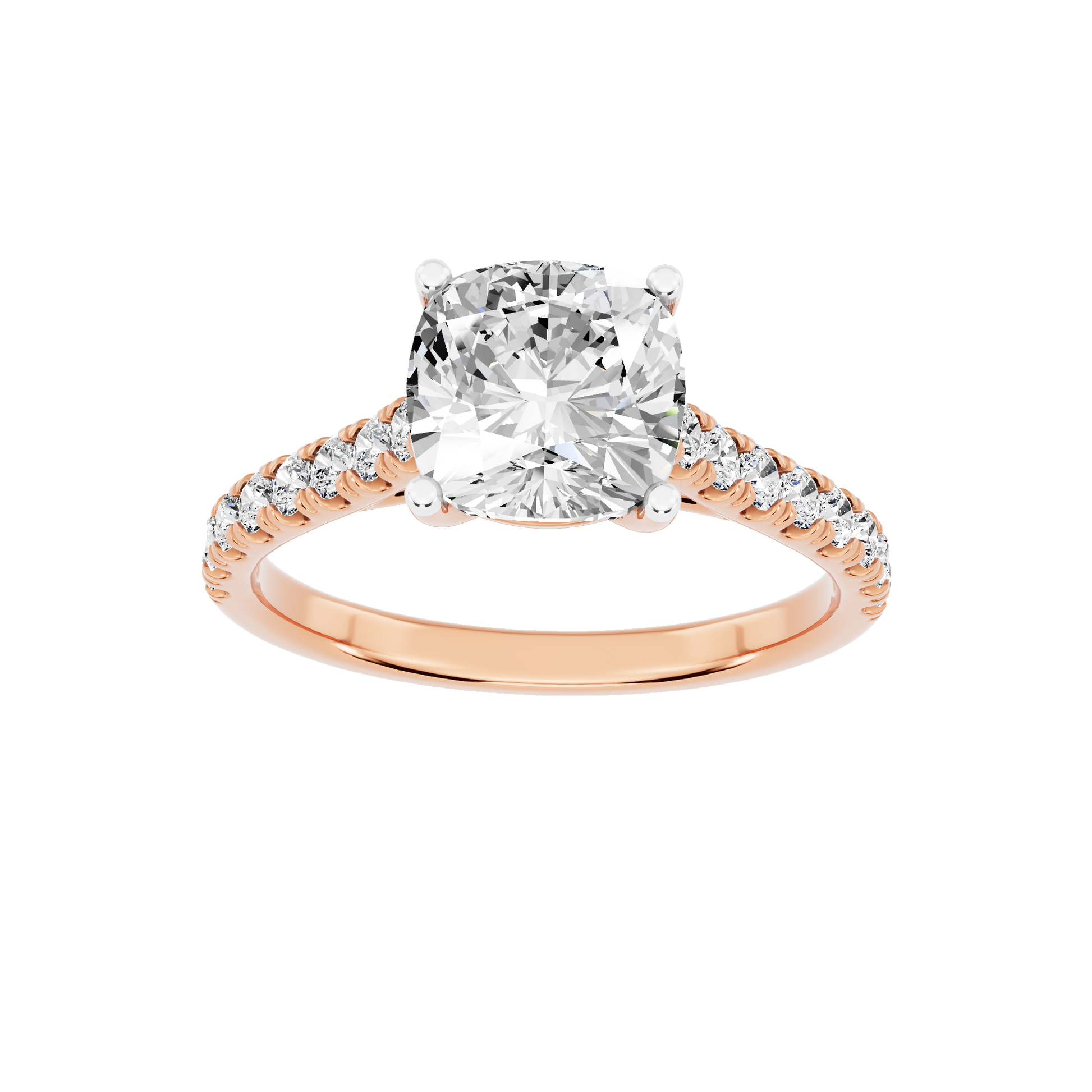 Pink Gold-Supernova Statement Solitaires Lab-Grown Diamond Engagement Ring_view=3DH