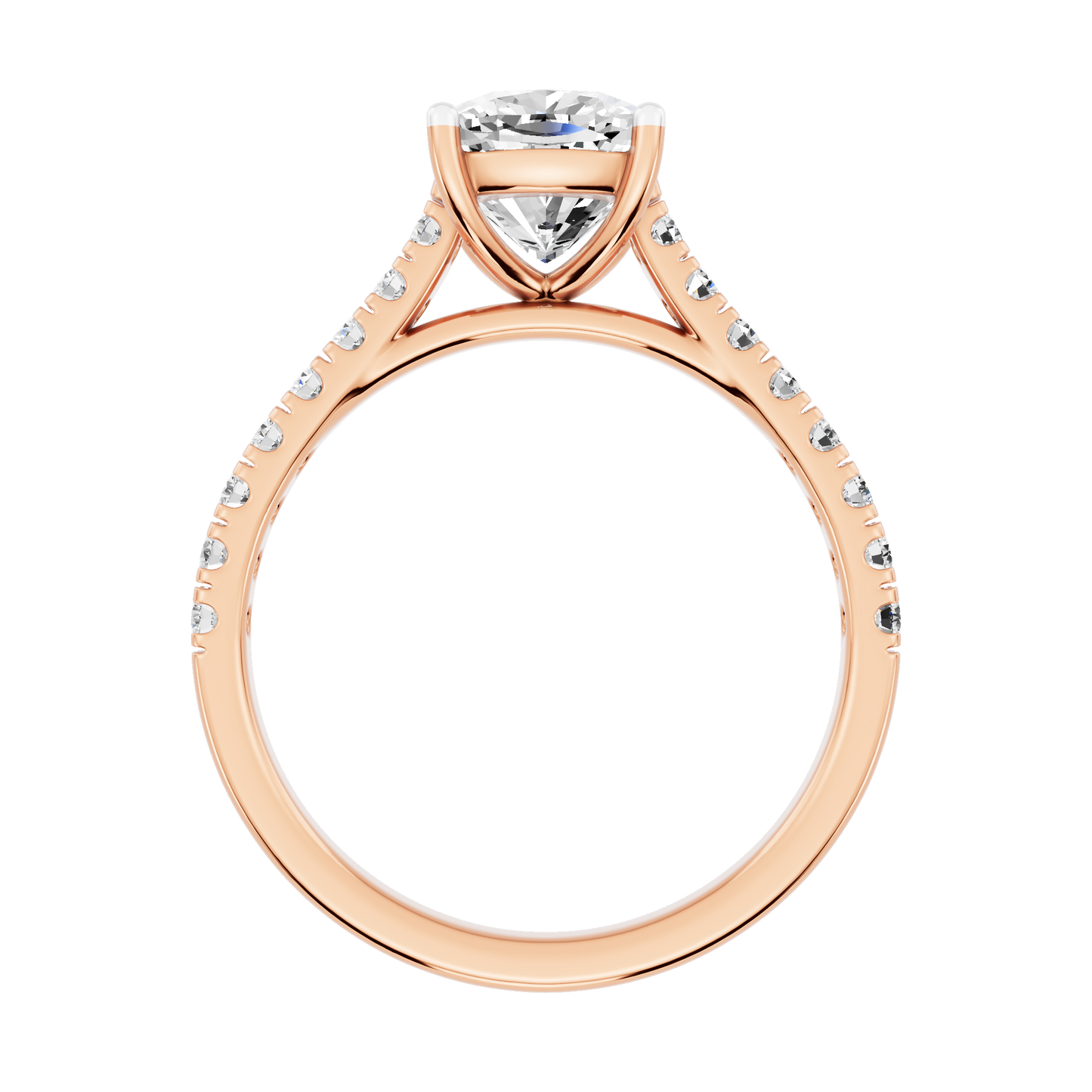 Pink Gold-Supernova Statement Solitaires Lab-Grown Diamond Engagement Ring_view=FRONT