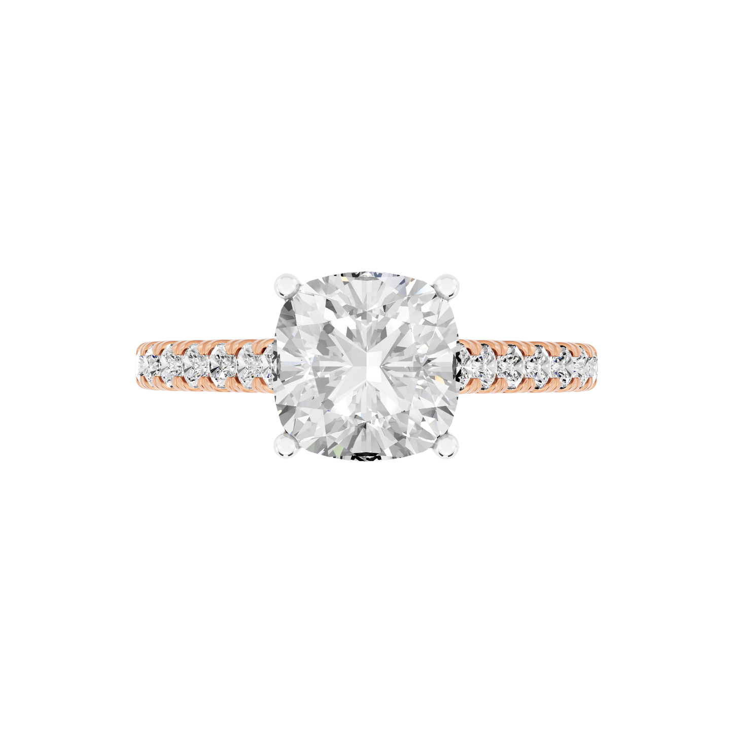 Pink Gold-Supernova Statement Solitaires Lab-Grown Diamond Engagement Ring_view=TOP