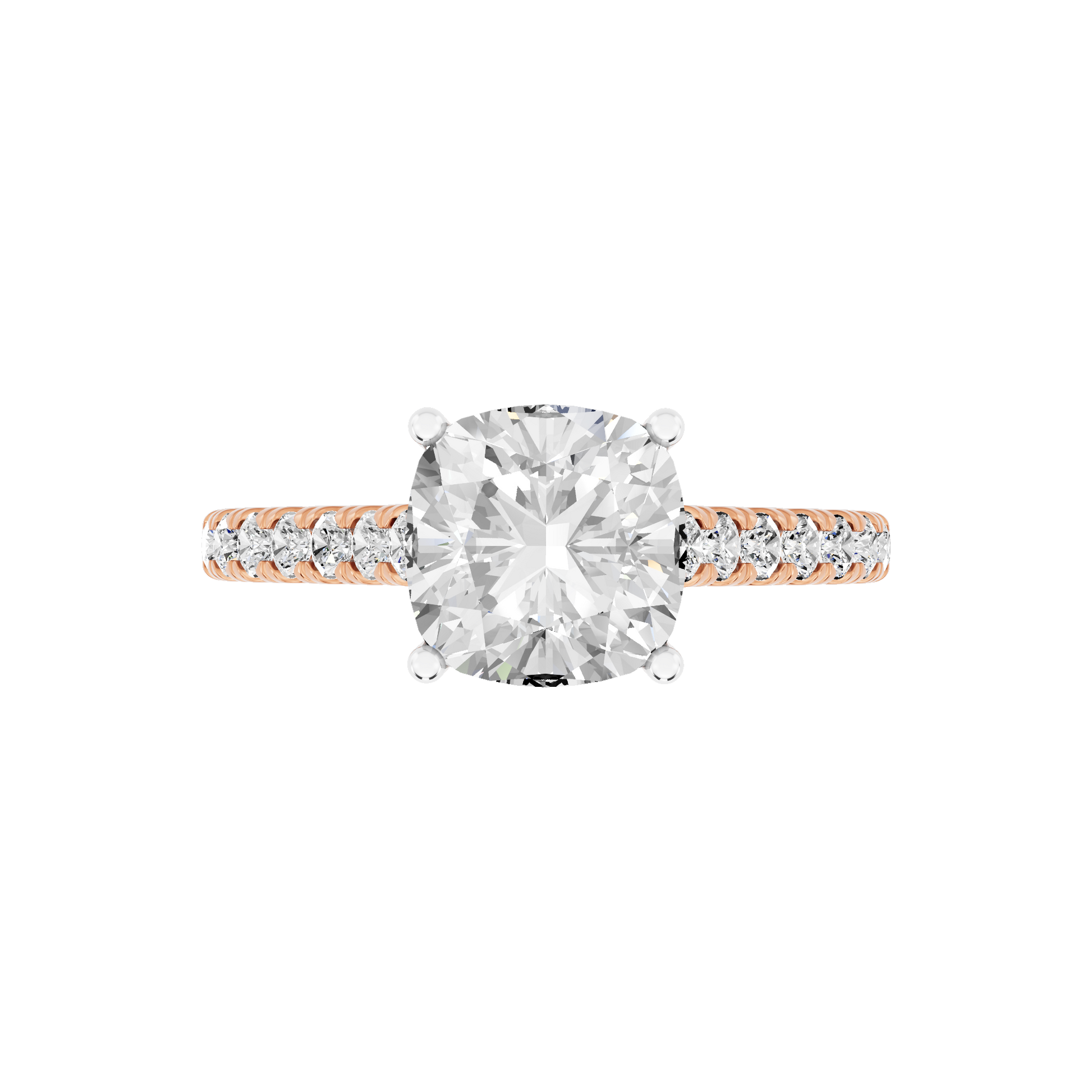 Pink Gold-Supernova Statement Solitaires Lab-Grown Diamond Engagement Ring_view=TOP