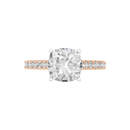 Pink Gold-Supernova Statement Solitaires Lab-Grown Diamond Engagement Ring_view=TOP