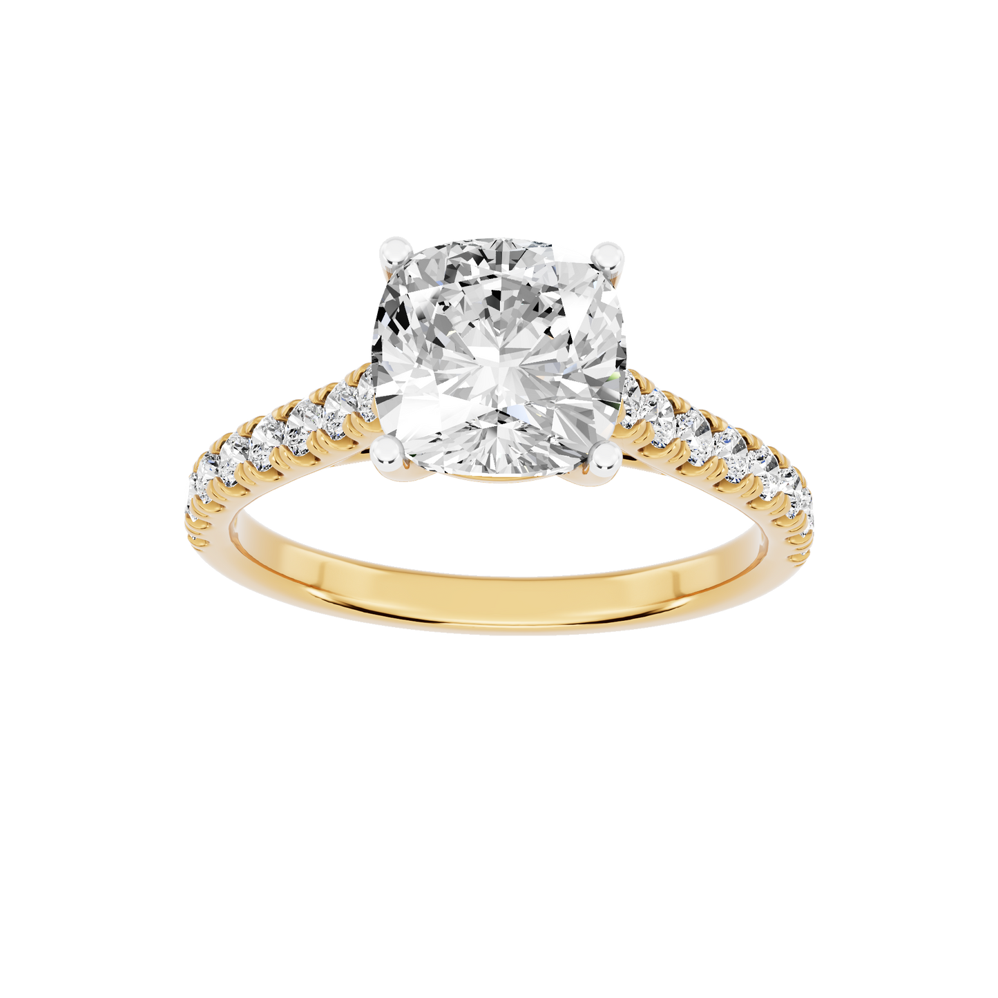 Yellow Gold-Supernova Statement Solitaires Lab-Grown Diamond Engagement Ring_view=3DH