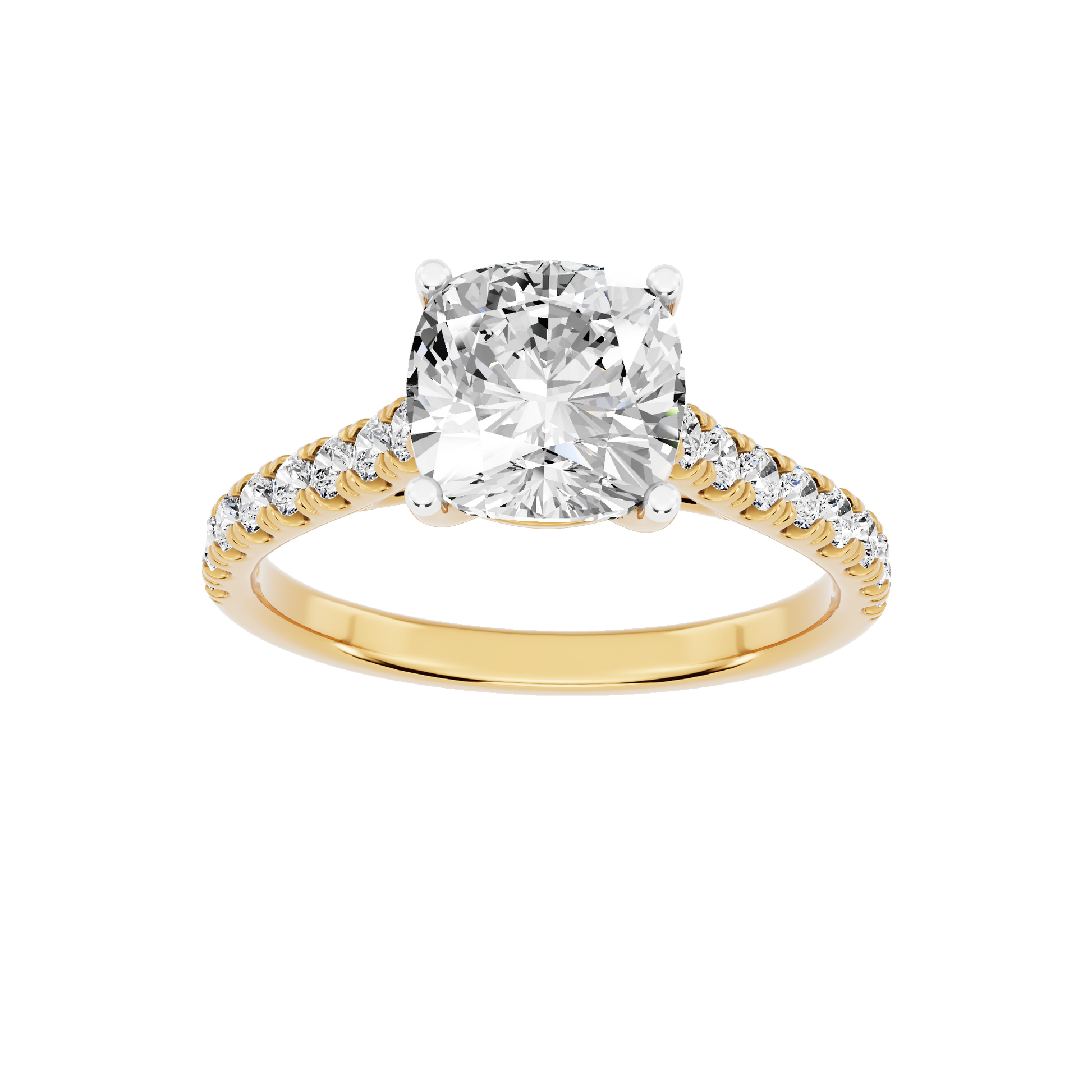 Yellow Gold-Supernova Statement Solitaires Lab-Grown Diamond Engagement Ring_view=3DH
