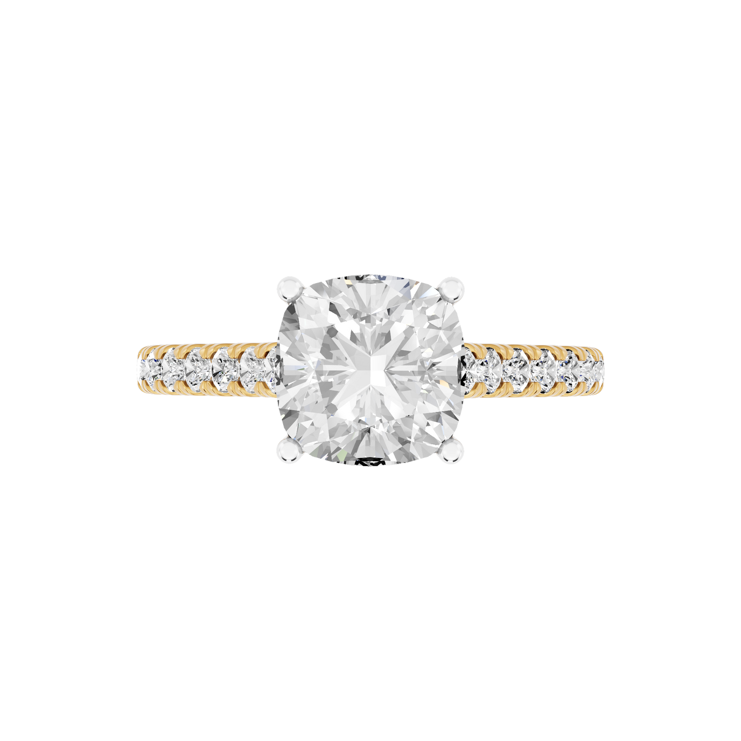 Yellow Gold-Supernova Statement Solitaires Lab-Grown Diamond Engagement Ring_view=TOP