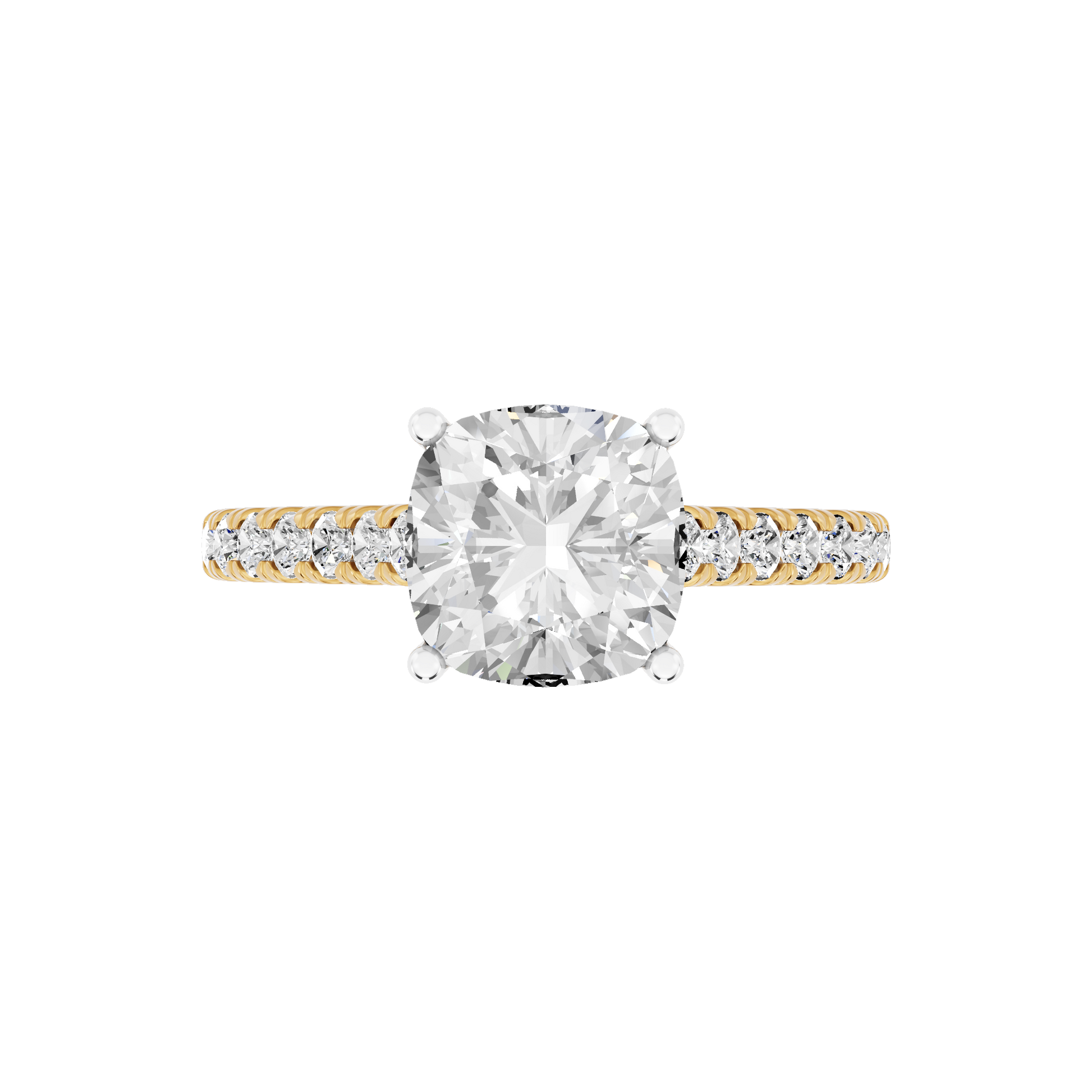 Yellow Gold-Supernova Statement Solitaires Lab-Grown Diamond Engagement Ring_view=TOP