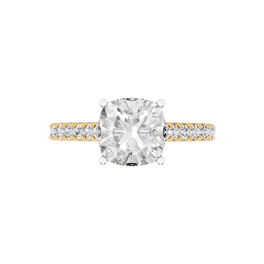 Yellow Gold-Supernova Statement Solitaires Lab-Grown Diamond Engagement Ring_view=TOP