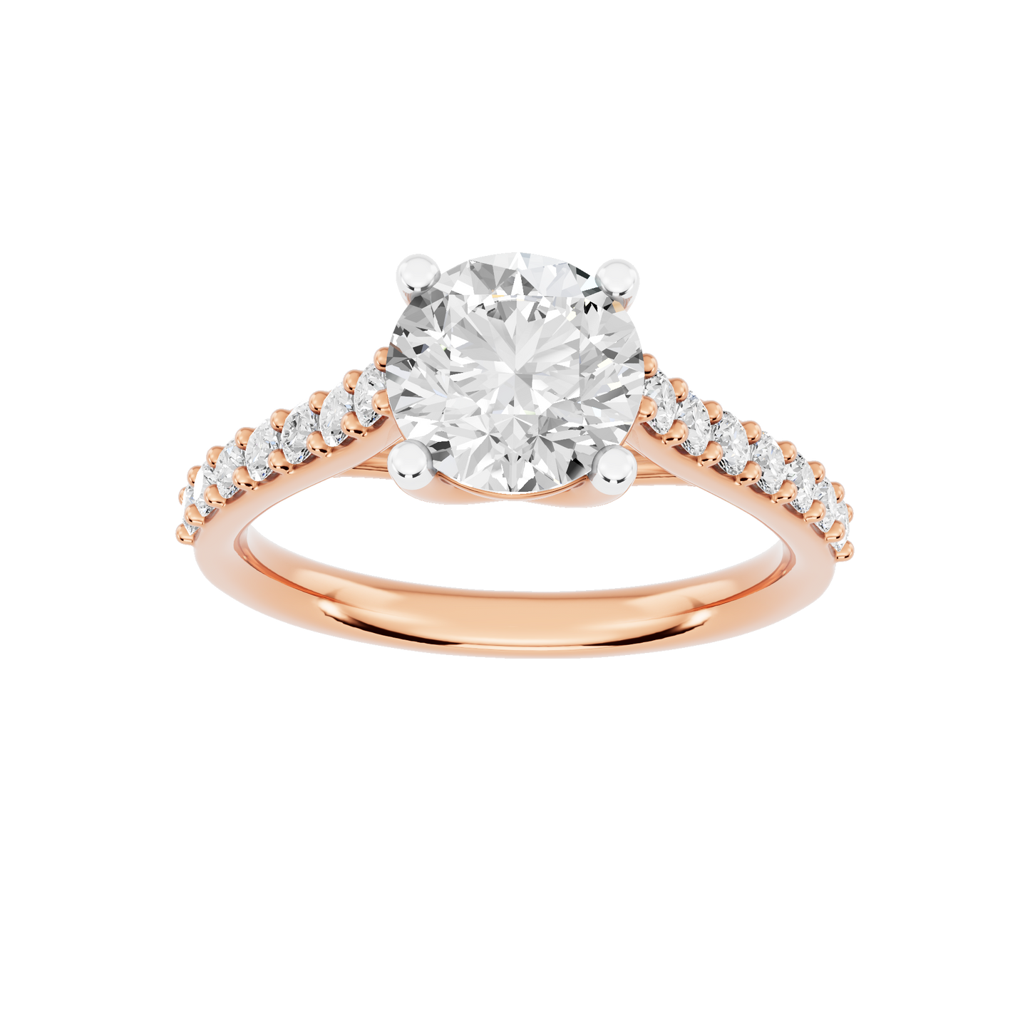 Pink Gold-Harmony Lab-Grown Diamond Engagement Ring_view=3DH