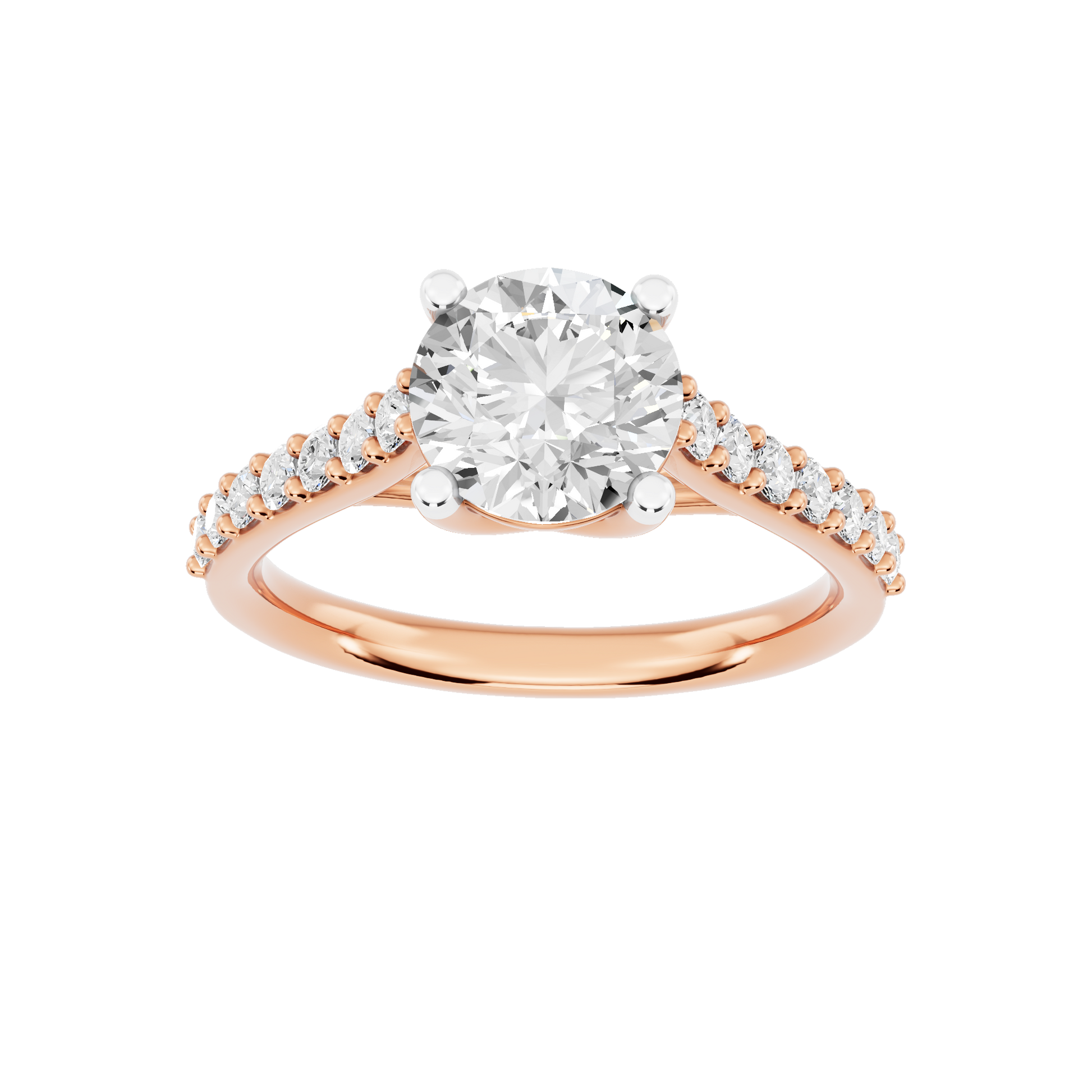 Pink Gold-Harmony Lab-Grown Diamond Engagement Ring_view=3DH
