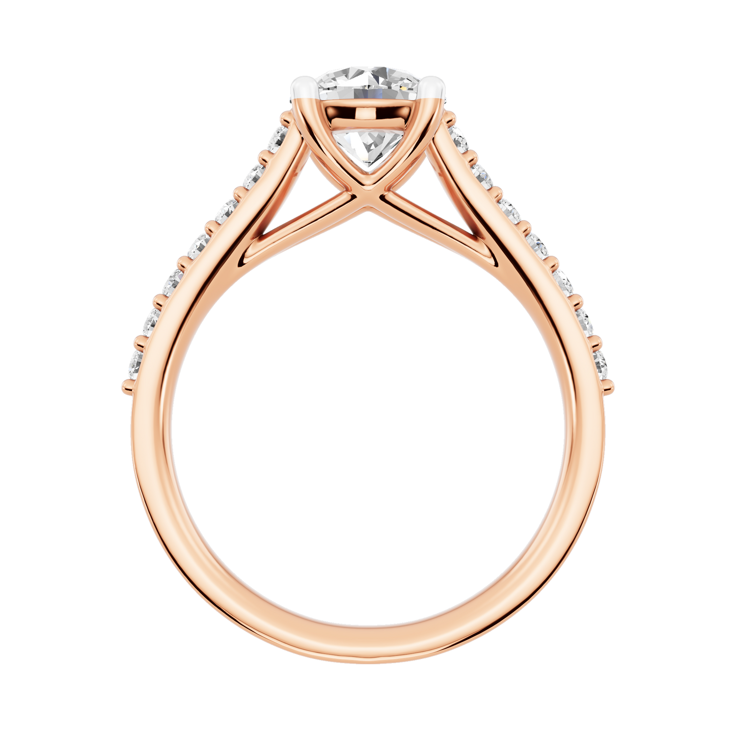 Pink Gold-Harmony Lab-Grown Diamond Engagement Ring_view=FRONT