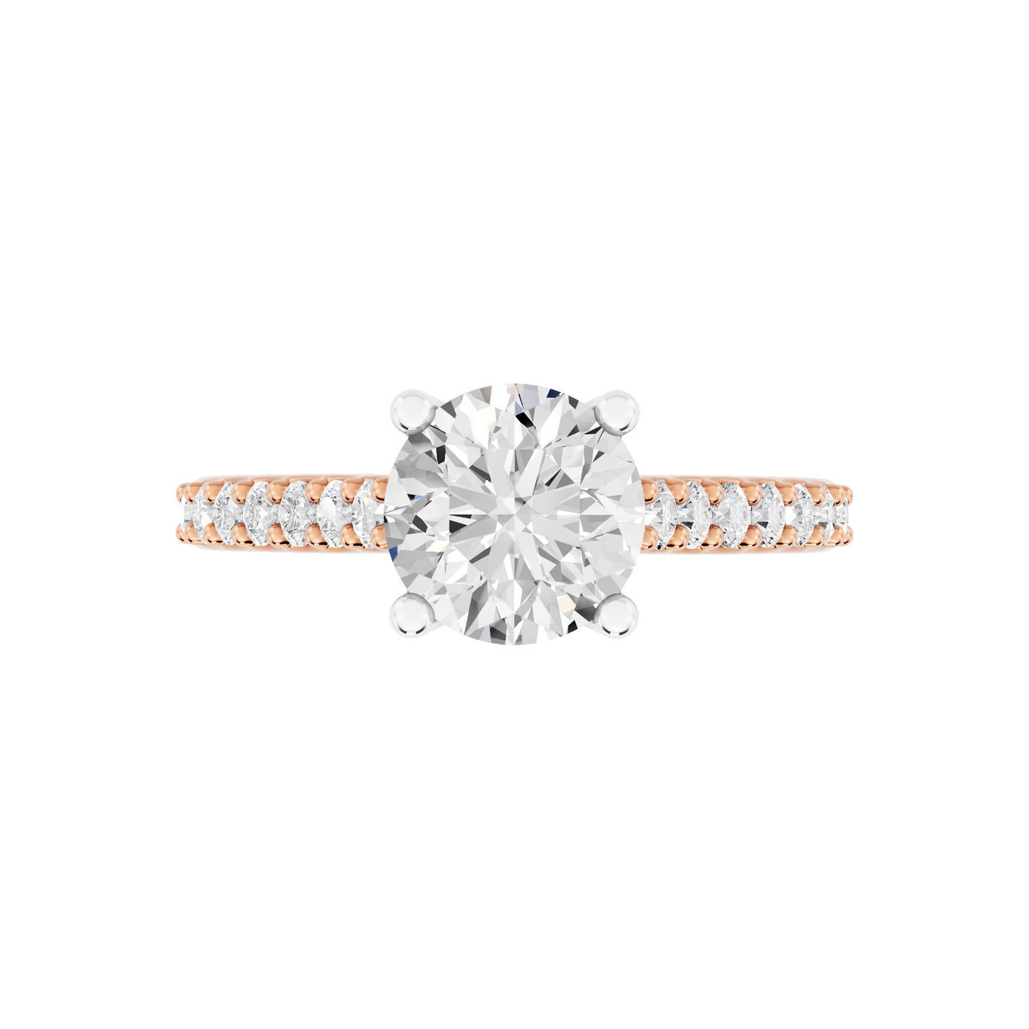 Pink Gold-Harmony Lab-Grown Diamond Engagement Ring_view=TOP
